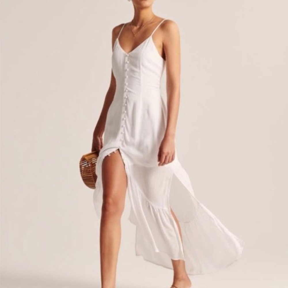 Abercrombie & Fitch - White Button Down Maxi Dress